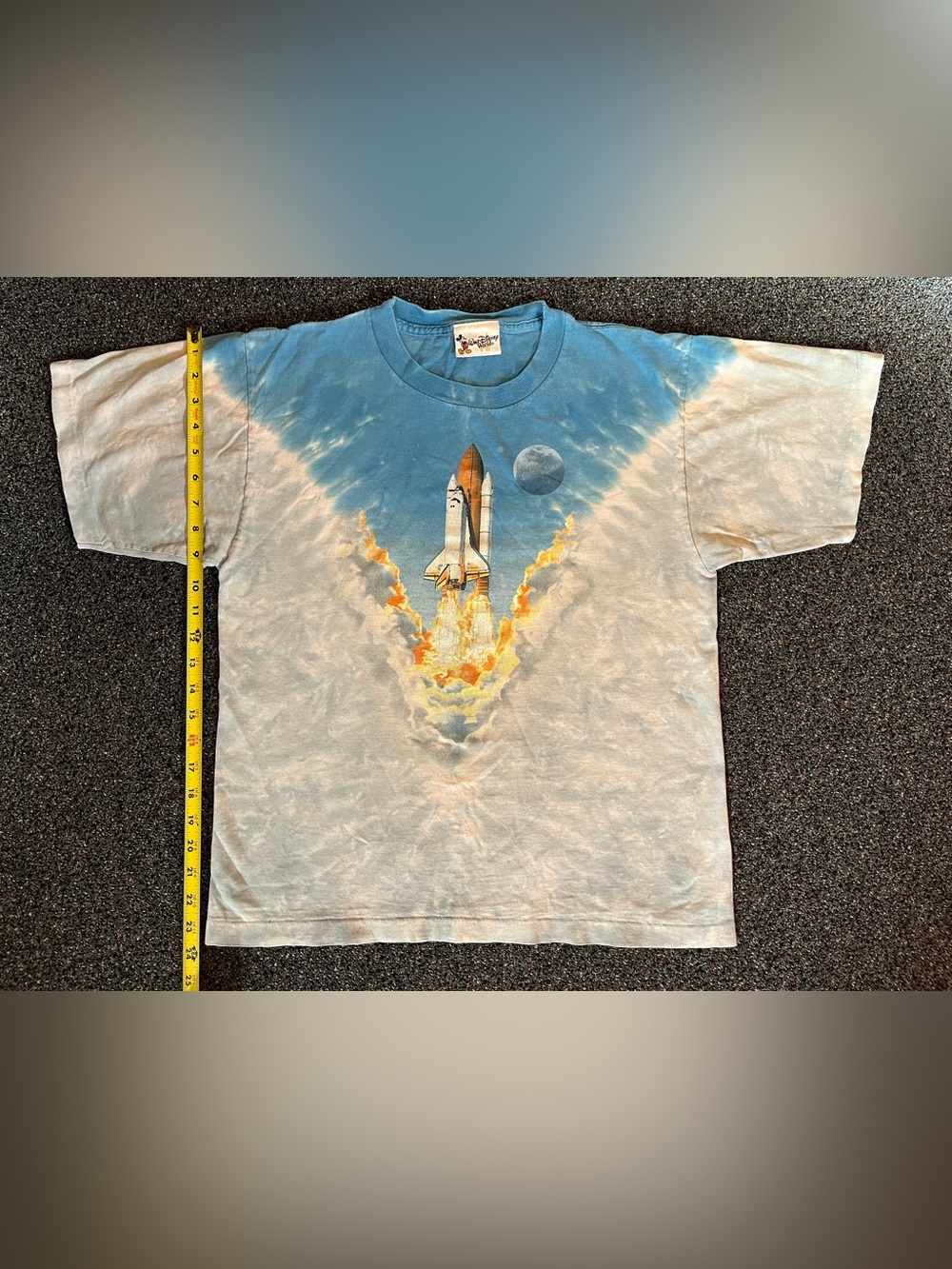 Vtg Walt Disney World Boeing Spaceship Tie-Dye T-Shirt men’s M/L